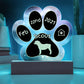 Bulldog personalized Gotcha Day acrylic paw plaque - 7" dog gift