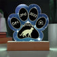 Chausie cat personalized 7" acrylic paw print Gotcha Day plaque
