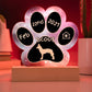7" Acrylic Paw Print Plaque - Chinese Crested Personalized Dog Gotcha Day Gift - Pet Welcome Keepsake Display
