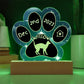 Cornish Rex cat Gotcha Day 7" acrylic paw print keepsake