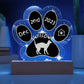Cornish Rex cat Gotcha Day 7" acrylic paw print keepsake