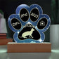 Don Sphynx cat custom 7" acrylic paw print Gotcha Day gift