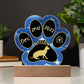 Don Sphynx cat custom 7" acrylic paw print Gotcha Day gift