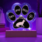 Don Sphynx cat custom 7" acrylic paw print Gotcha Day gift
