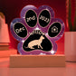 Don Sphynx cat custom 7" acrylic paw print Gotcha Day gift