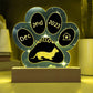 Dwelf cat custom 7" acrylic Gotcha Day paw print keepsake