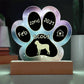 English Mastiff personalized Gotcha Day acrylic dog plaque - 7" paw print gift