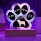 7" Acrylic Paw Print Plaque - French Bulldog Personalized Dog Gotcha Day Gift - Homecoming Day Dog Plaque