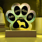 7" Acrylic Paw Print Plaque - French Bulldog Personalized Dog Gotcha Day Gift - Homecoming Day Dog Plaque