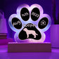 7" Acrylic Paw Print Plaque - German Longhaired Pointer Personalized Dog Gotcha Day Gift - Pet Rescue Story Plaque