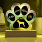 7" Acrylic Paw Print Plaque - Great Dane Personalized Dog Gotcha Day Gift - Meaningful Pet Keepsake