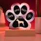 7" Acrylic Paw Print Plaque - Great Dane Personalized Dog Gotcha Day Gift - Meaningful Pet Keepsake