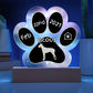 7" Acrylic Paw Print Plaque - Great Dane Personalized Dog Gotcha Day Gift - Meaningful Pet Keepsake