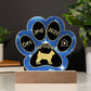 Japanese Bobtail cat Gotcha Day 7" paw print keepsake