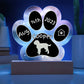 7" Acrylic Paw Print Plaque - Lagotto Romagnolo - Personalized Water Dog Keepsake, Gotcha Day Gift for Truffle Hunter Breed, Italian Pup Sign