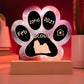 7" Acrylic Paw Print Plaque - Maltese - Personalized Lap Dog Gift, Gotcha Day Sign for Fluffy White Dog Owners, Elegant Breed Decor