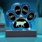 Manx cat gotcha day gift - custom 7" acrylic paw print keepsake