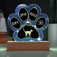 Oriental Bicolour cat adoption plaque - personalized 7" acrylic gift