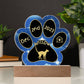 Oriental Bicolour cat adoption plaque - personalized 7" acrylic gift
