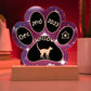 Oriental Bicolour cat adoption plaque - personalized 7" acrylic gift
