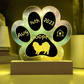 7" Acrylic Paw Print Plaque - Pekingese - Custom Lap Dog Name Sign, Gotcha Day Gift for Fluffy Regal Breed, Personalized Pet Decor