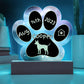 Pharaoh Hound personalized Gotcha Day acrylic dog plaque - 7" paw print gift