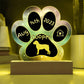 7" Acrylic Paw Print Plaque - Portuguese Pointer - Custom Dog Adoption Gift for Pointer Dog Parents