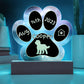7" Acrylic Paw Print Plaque - Sheepadoodle - Cute Gotcha Day Gift for Sheepadoodle Families