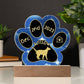 Siamese Cat Gotcha Day Plaque - Personalized 7" LED Acrylic Paw Print Adoption Gift