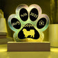 7" Acrylic Paw Print Plaque - Tibetan Spaniel - Personalized Dog Keepsake for Tibetan Spaniel Parents