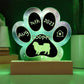 7" Acrylic Paw Print Plaque - Tibetan Spaniel - Personalized Dog Keepsake for Tibetan Spaniel Parents