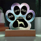 Whippet personalized Gotcha Day acrylic dog plaque - 7" paw print gift
