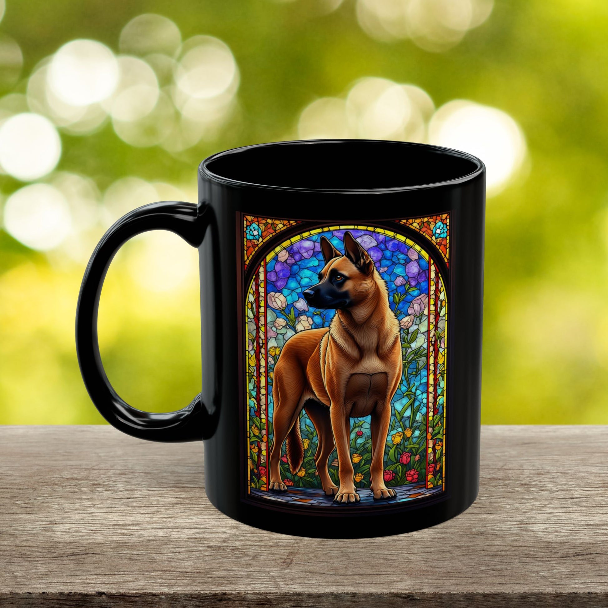 Red Belgian Malinois dog lover gift mug with name