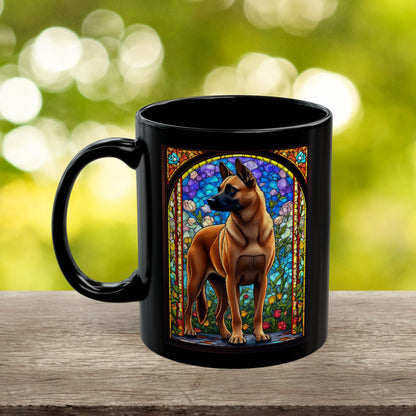 Red Belgian Malinois dog lover gift mug with name