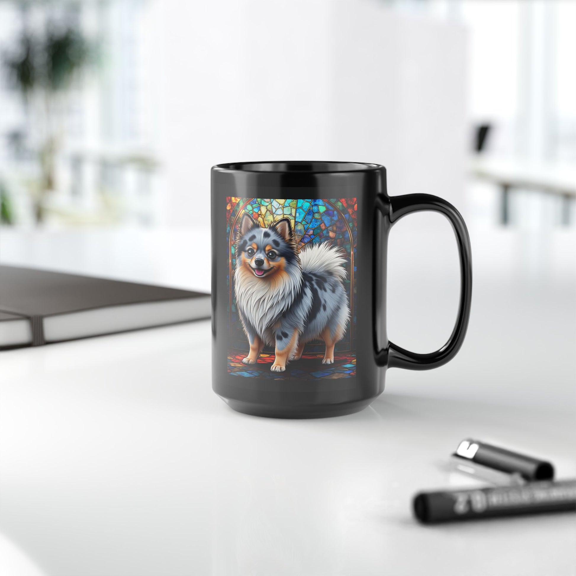 Pomeranian (Blue Merle) Personalized Dog Breed Mug, Pet Lover Mug, Dog Coffee Mug, Custom Name Mug, Dog Lover Gift, Dog-Themed Mug