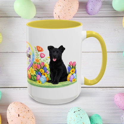 Shop our premium german shepherd black puppy easter mug from MySisterIsASurvivor.