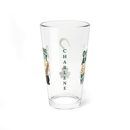 Overcoming Anxiety Is My Super Power What's Yours?: Personalized St. Patrick's Day Pint Glass - Customizable Name for Happiness and Positivity