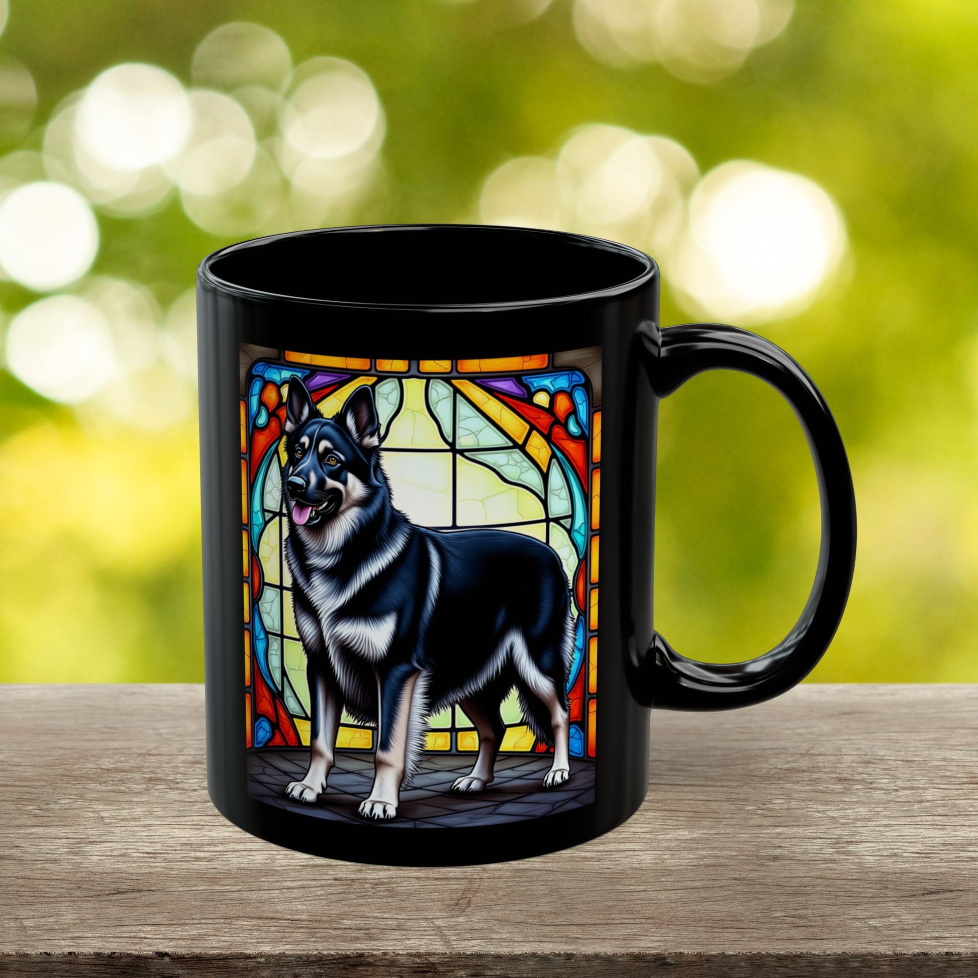German Shepherd (Black & Silver Blanket) Personalized Mug, Pet Lover Mug, Dog Coffee Mug, Custom Name Mug, Dog Lover Gift, Dog-Themed Mug