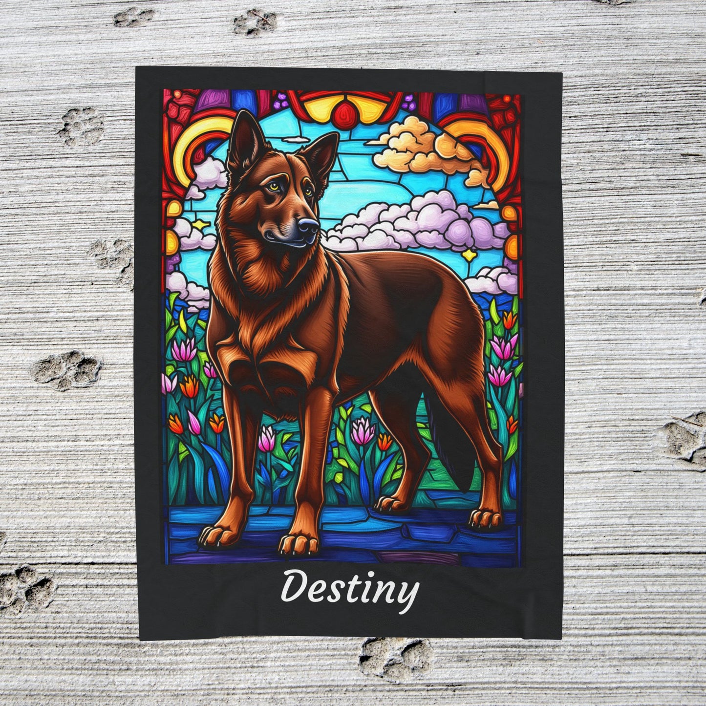 German Shepherd Liver Coat Blanket, Personalized Dog Lover Throw, Custom Gift for Dog Owners