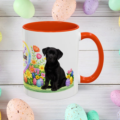 Shop our rottweiler black puppy easter mug featuring the 11oz style option from MySisterIsASurvivor.