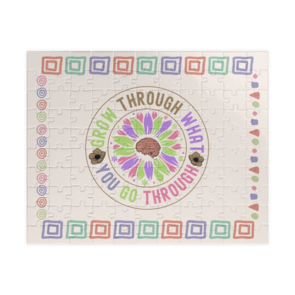 Grow Through What You Go Through - Mental Health Quote Puzzle