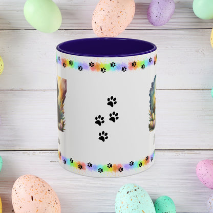 Poodle (Black): Personalized Easter Puppy Coffee Mug - Adorable Dog Design, Mental Health Gift, 11oz & 15oz, 12 Color Choices, Easter Gifts & Décor