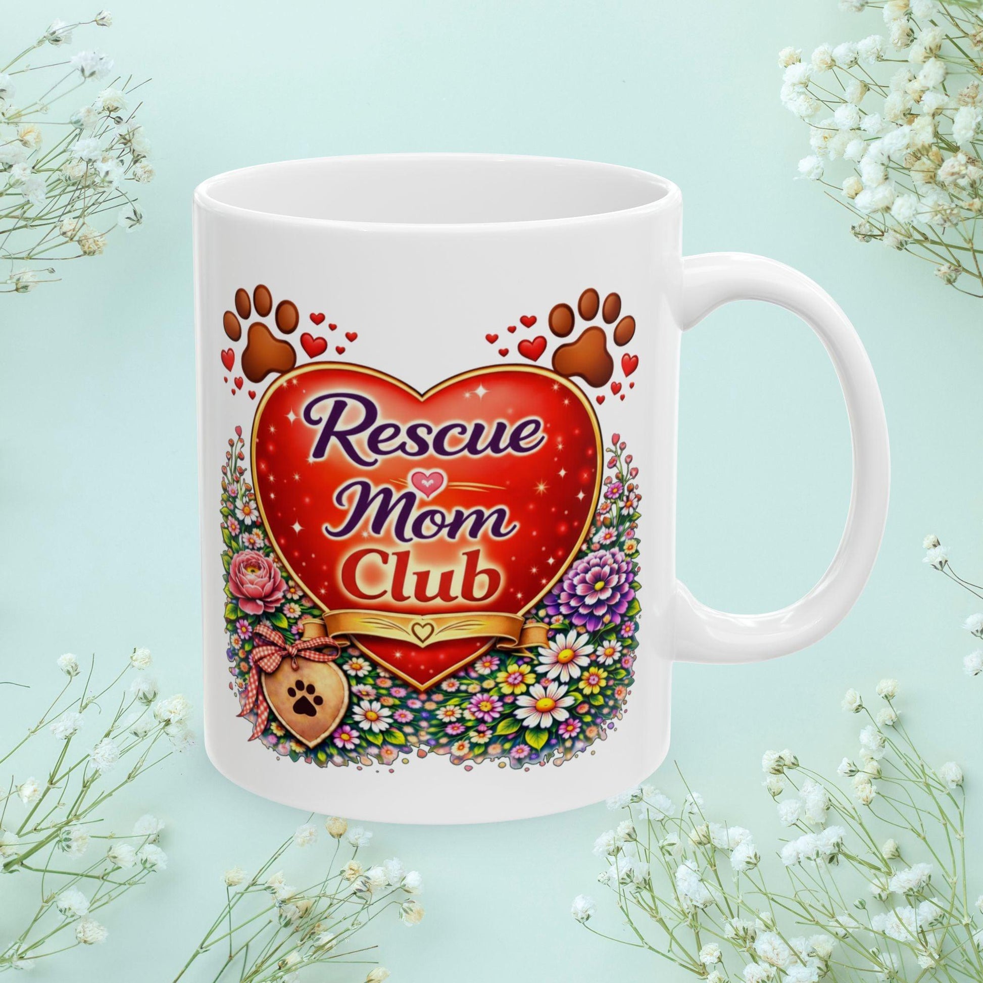 Shop our premium rescue mom club fur mom mug from MySisterIsASurvivor.