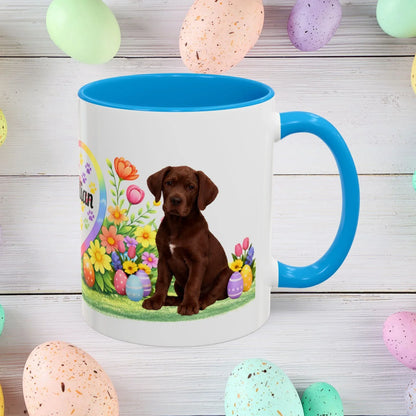 Shop our great dane chocolate puppy easter mug featuring the 11oz style option from MySisterIsASurvivor.