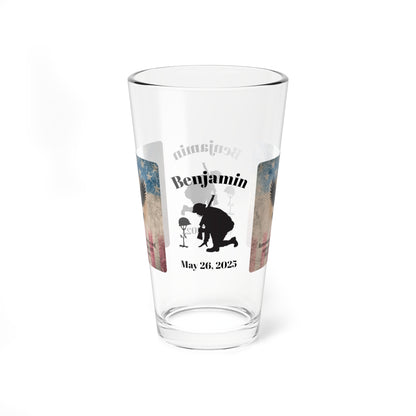 Personalized Memorial Day Pint Glass - "Remembering Those Who Served", PTSD Awareness Gift for Veterans & Memorial Days