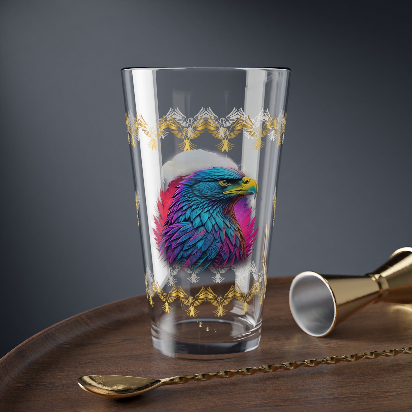 Triumphant Talons 16oz Eagle Pint Glass - Symbol of Strength, Resilience, and Mental Health Awareness