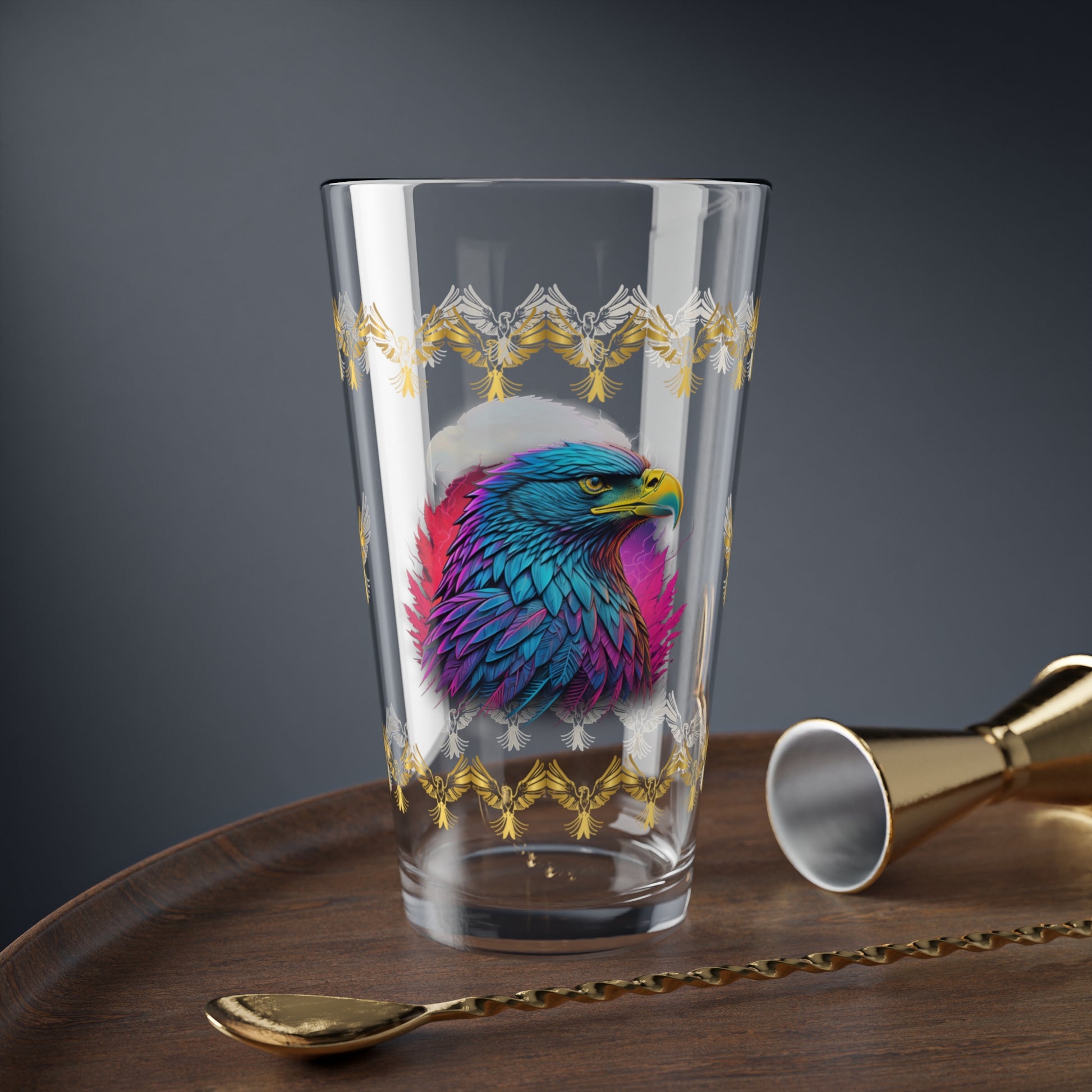 Triumphant Talons 16oz Eagle Pint Glass - Symbol of Strength, Resilience, and Mental Health Awareness