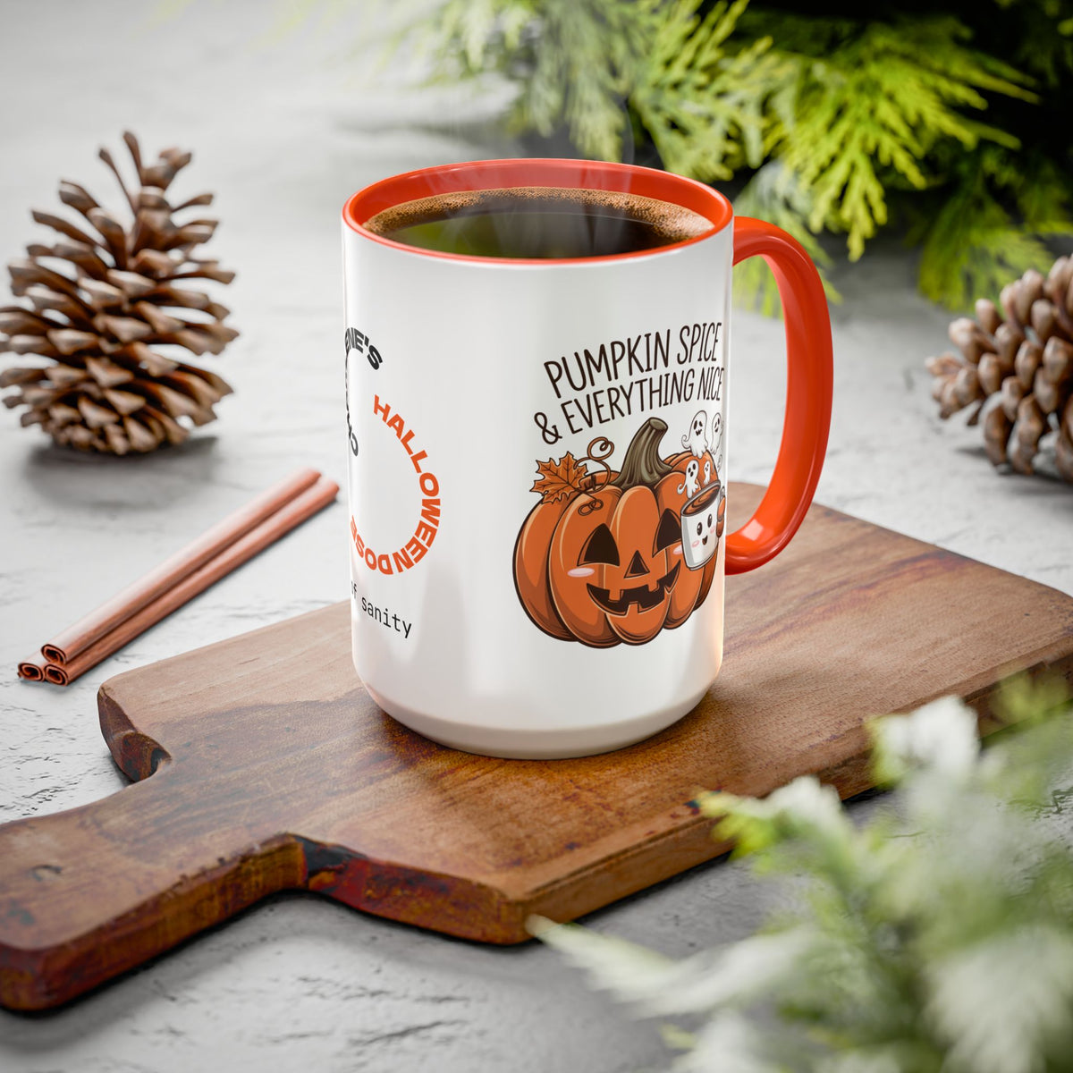 Pumpkin Spice and Everything Nice - Personalized Halloween Mug for Fall Coffee Lovers