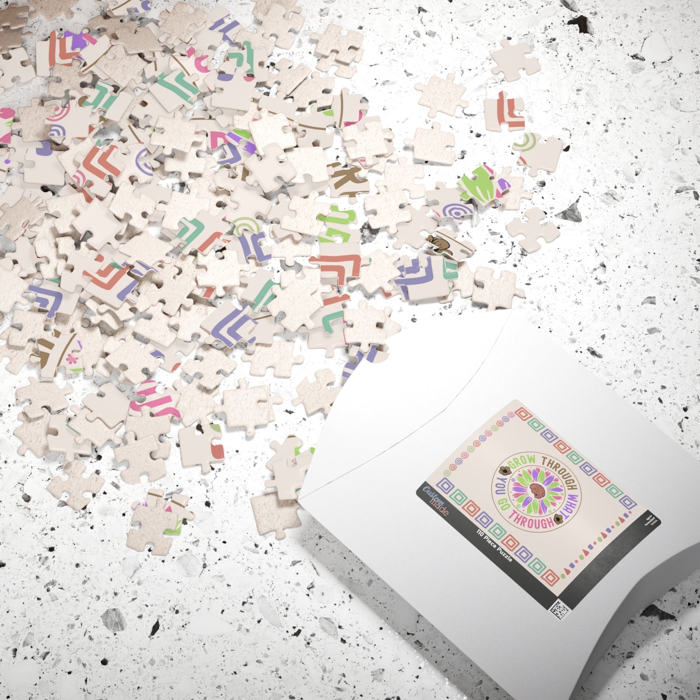 Grow Through What You Go Through - Affirmation Puzzle Gift for Survivors and Puzzle Lovers