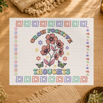 Grow Positive Thoughts - Affirmation Puzzle Gift for Survivors and Puzzle Lovers